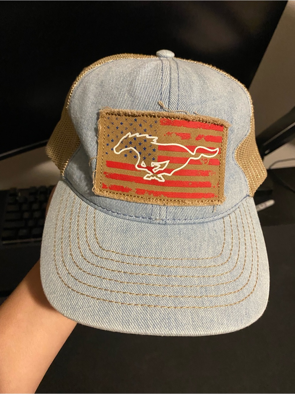 New Ford Khaki Mesh Back Trucker Cap